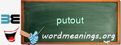 WordMeaning blackboard for putout